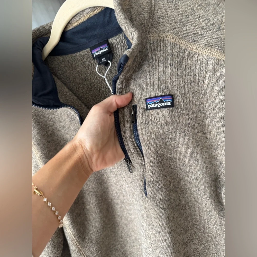 Patagonia 1/4 zip Better Sweater Fleece Jacket boys kids nautilus tan pullover